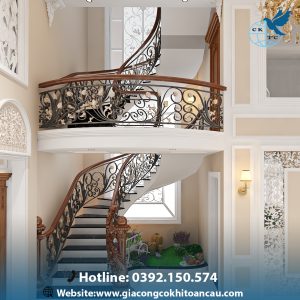 Cầu thang sắt mỹ thuật CTS65
