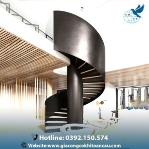 Cầu thang xoắn ốc CTX100 tại Dĩ An Bình Dương