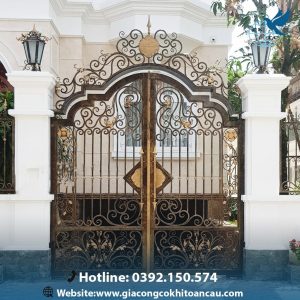 Cửa cổng sắt mỹ thuật CCS23