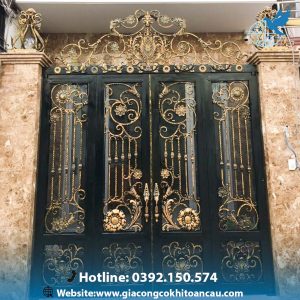Cửa cổng sắt mỹ thuật CCS54
