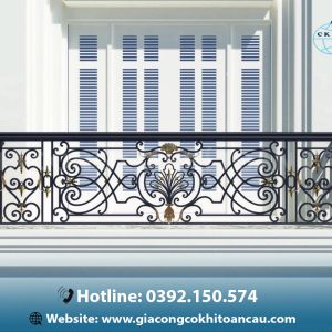 Lan can sắt mỹ thuật LCS02 - Cơ Khí Toàn Cầu